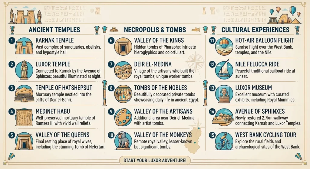 Best Things to Do in Luxor: 15 Temples, Tombs and More